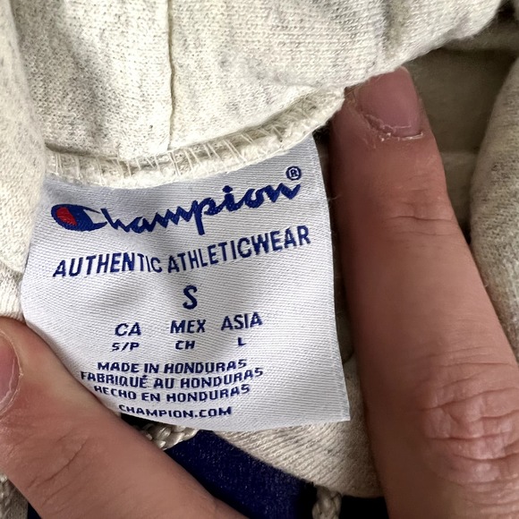 champion hoodie size small gray and blue - Picture 2 of 2